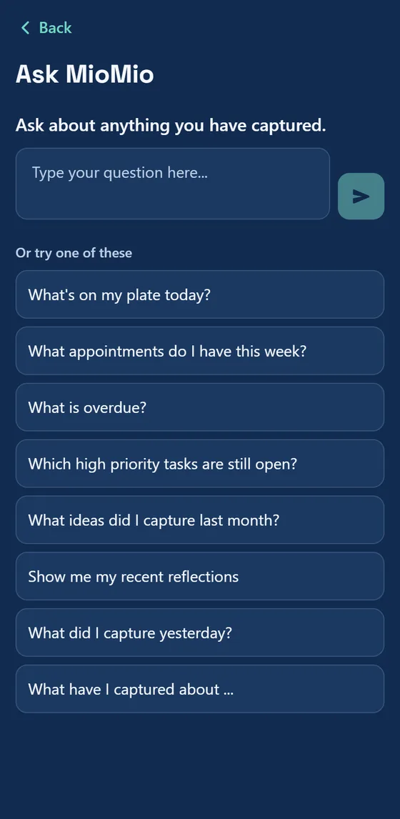 MioMio Ask screen