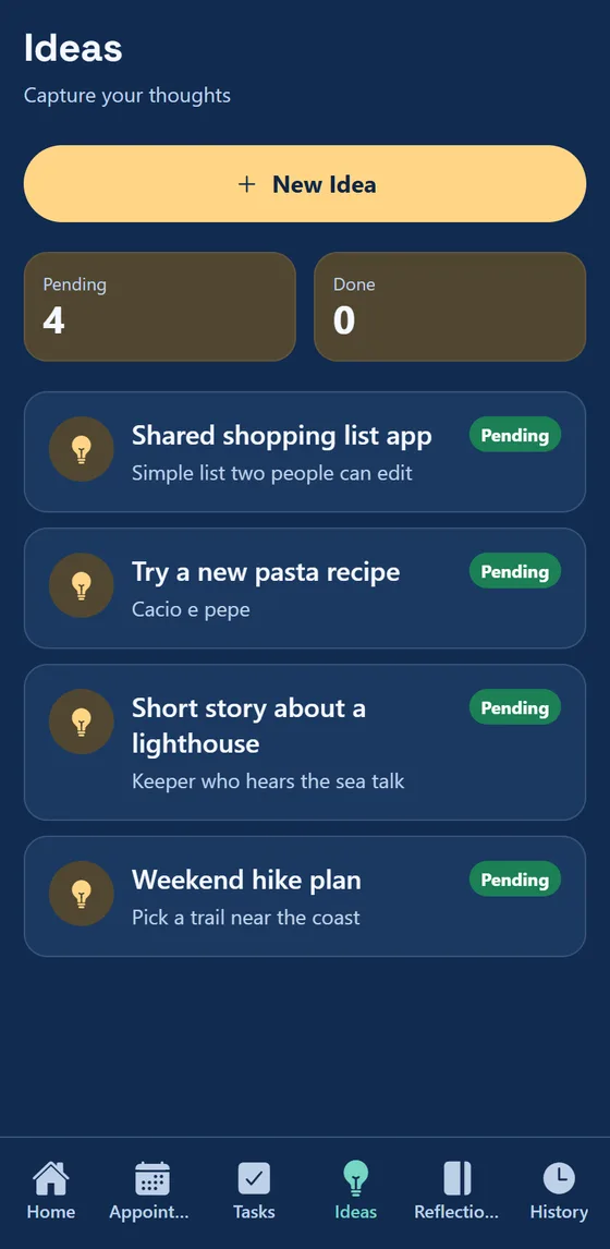 MioMio Ideas list